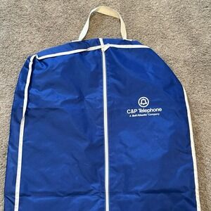 Vintage C&P Telephone Employee Blue Garment Bag Chesapeake Potomac Bell Atlantic